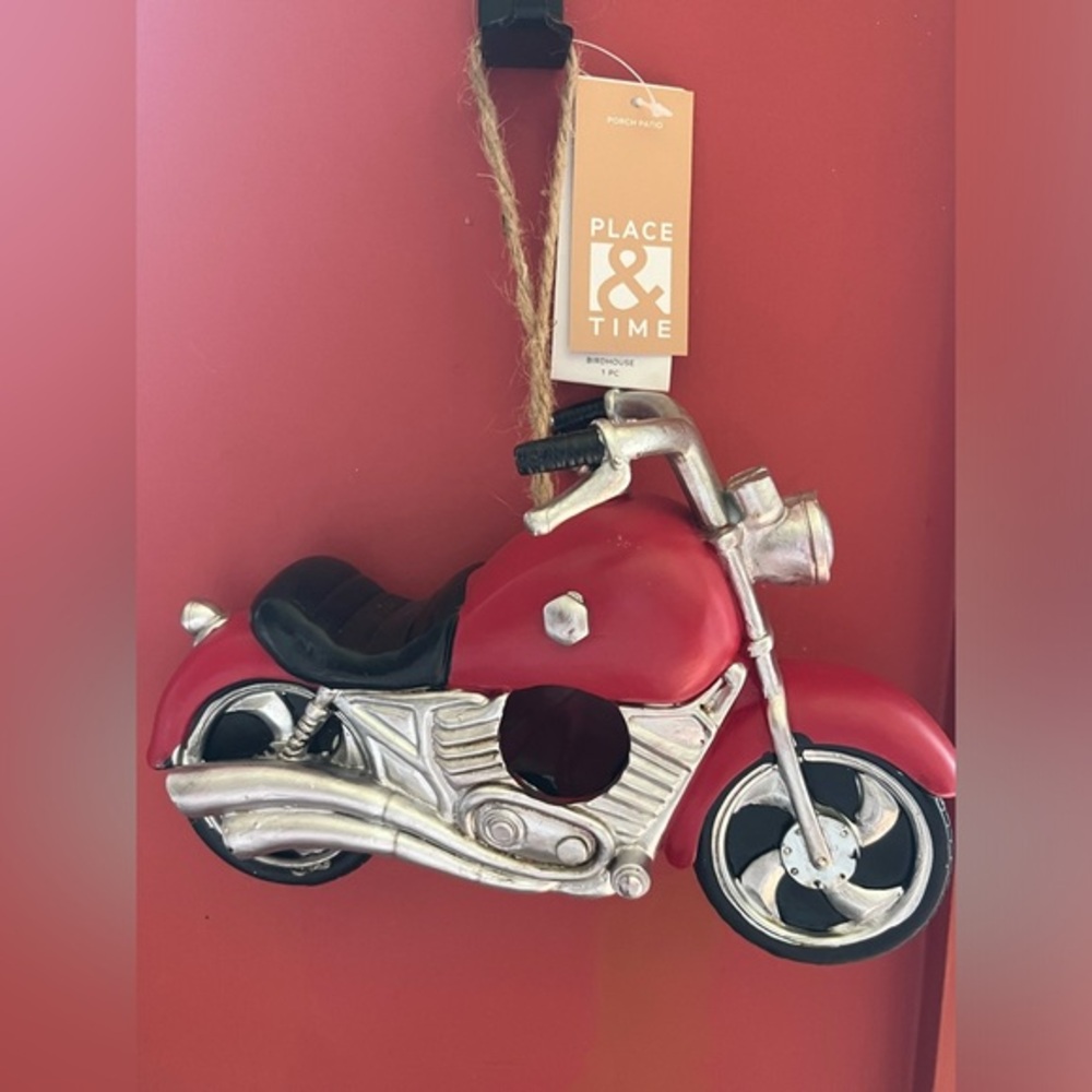 🏍️Motorcycle Birdhouse! NWT
